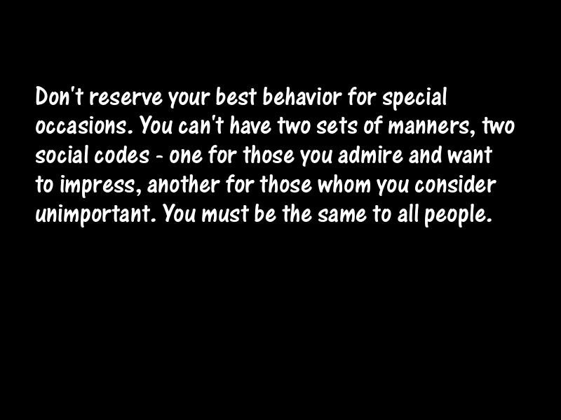 Etiquette Motivational Quotes