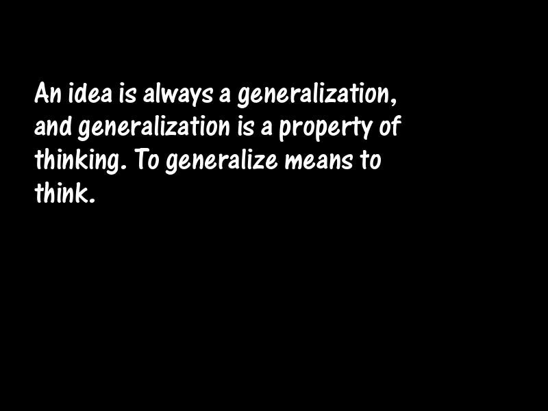 Generalizations Motivational Quotes