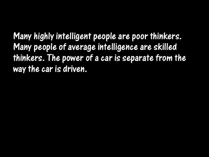 Intelligence and intellectuals Motivational Quotes